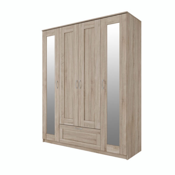 SIRIUS combined wardrobe 4 doors and 1 drawer (with 2 mirrors) - Image 2