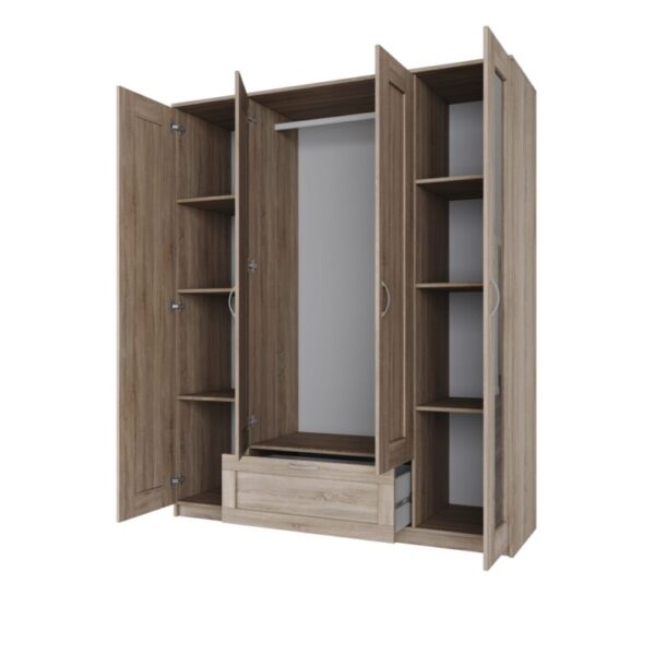 SIRIUS combined wardrobe 4 doors and 1 drawer (with 2 mirrors) - Image 5