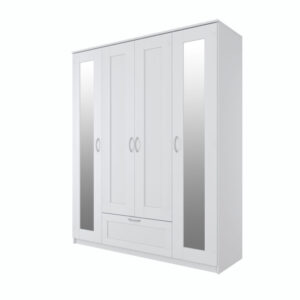 SIRIUS combined wardrobe 4 doors and 1 drawer (with 2 mirrors)