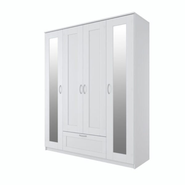 SIRIUS combined wardrobe 4 doors and 1 drawer (with 2 mirrors)