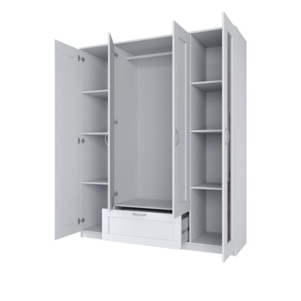 SIRIUS combined wardrobe 4 doors and 1 drawer (with 2 mirrors) - Image 6