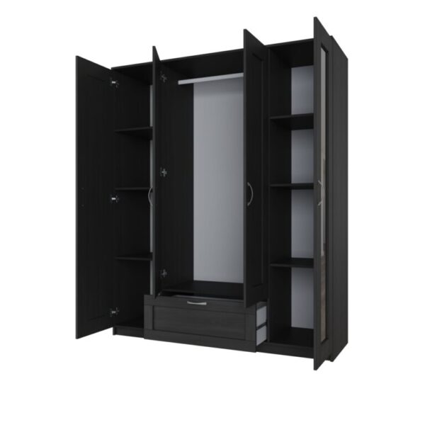 SIRIUS combined wardrobe 4 doors and 1 drawer (with 2 mirrors) - Image 4